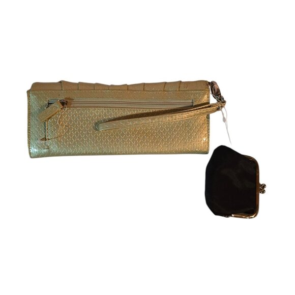 Mundi Gold Sparkly Wristlet With Black Coin Purse - Picture 8 of 10
